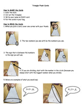 Load image into Gallery viewer, Triangle Flashcards for Multiplication