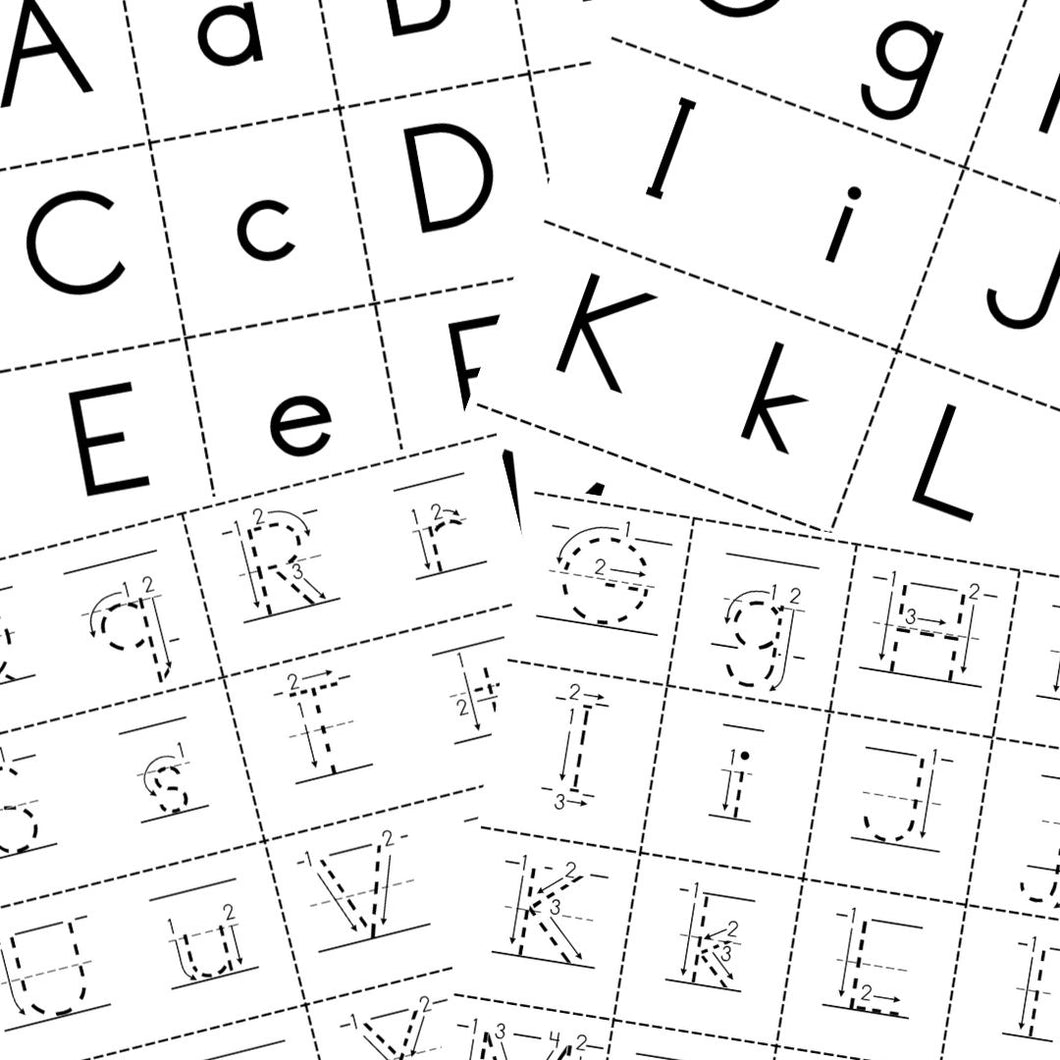 Alphabet Cards - 12 Different Sets